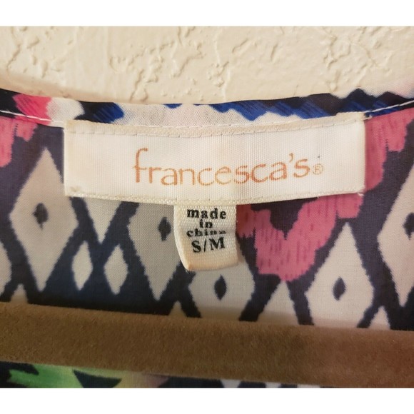 Francescas Colorful Ikat Design Swimsuit Coverup Size S/M - Picture 3 of 9